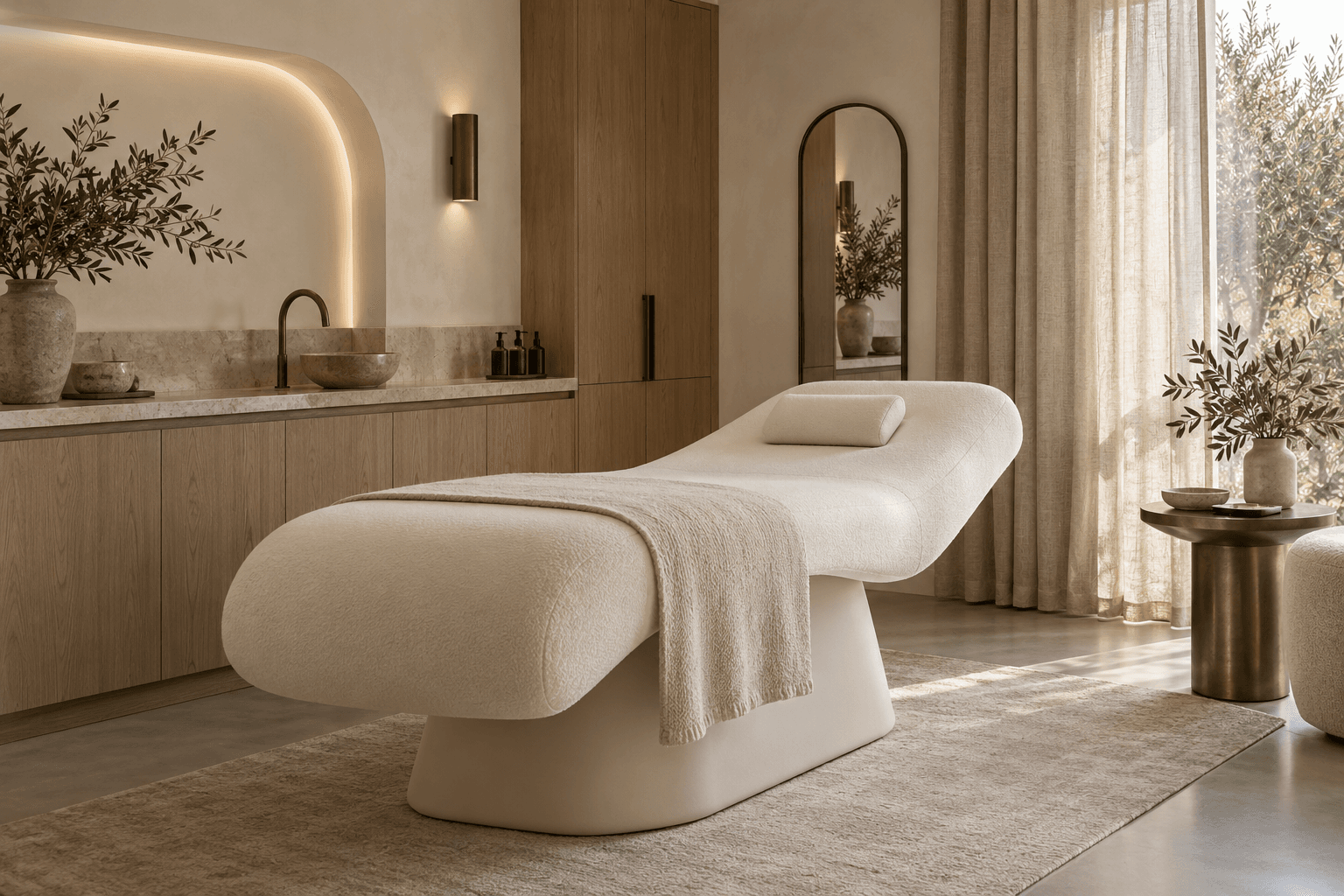 AI-gegenereerd sfeerbeeld van een beautystudio, ter illustratie